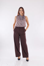 Pantalone sartoriale palazzo misto lana