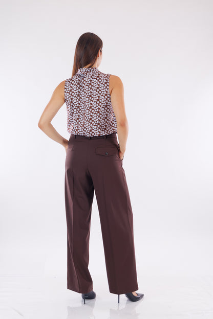 Pantalone sartoriale palazzo misto lana