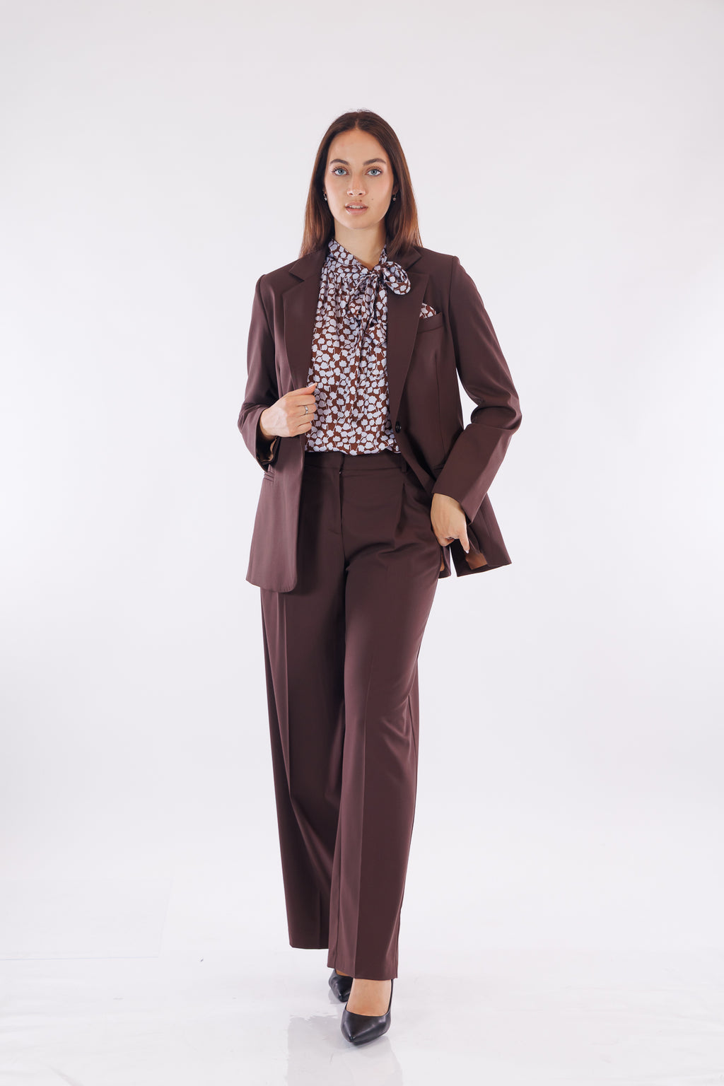 Pantalone sartoriale palazzo misto lana
