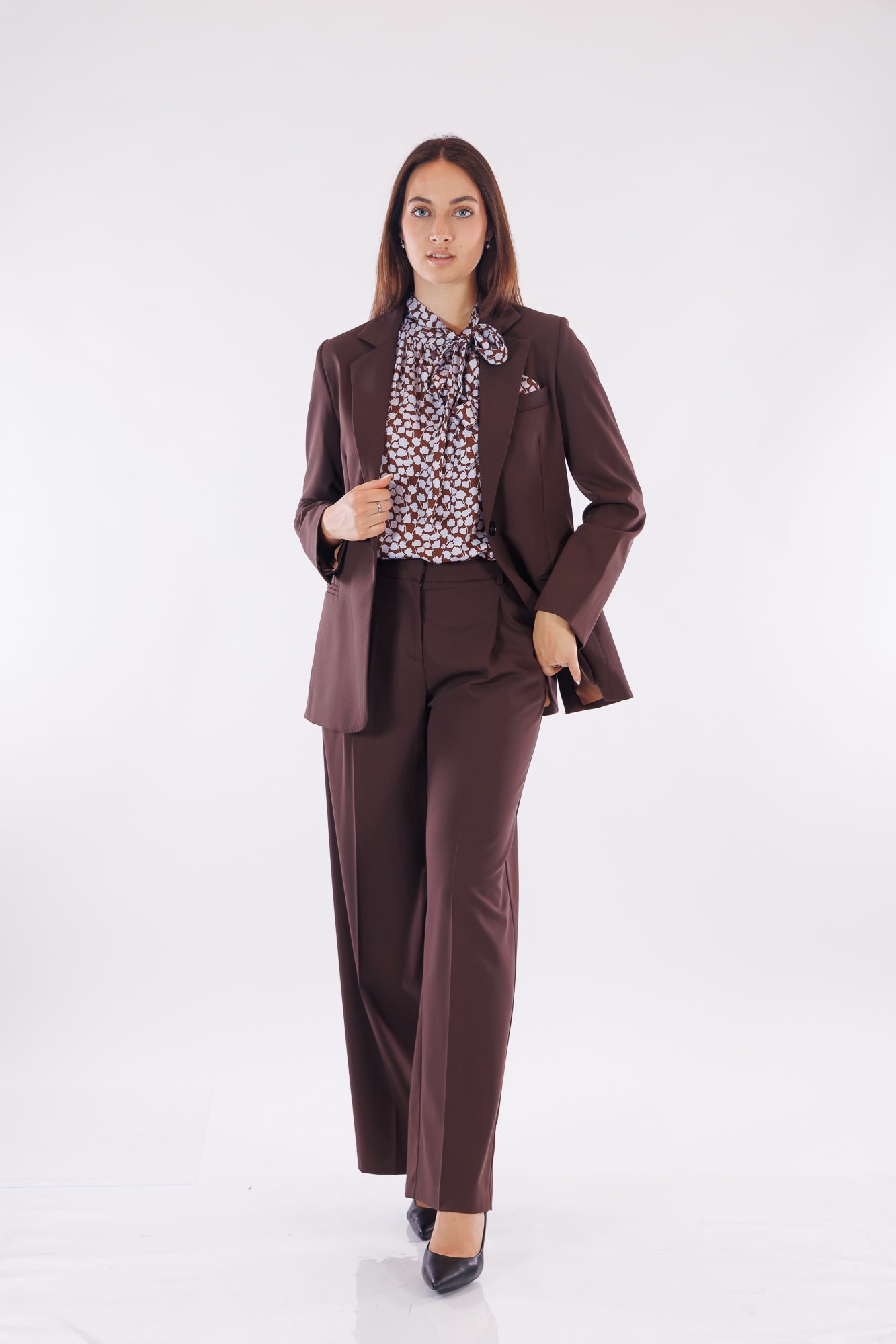Pantalone sartoriale palazzo misto lana