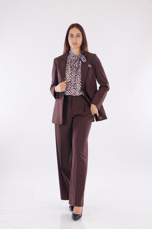 Pantalone sartoriale palazzo misto lana
