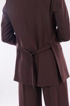 Giacca spacchi misto lana