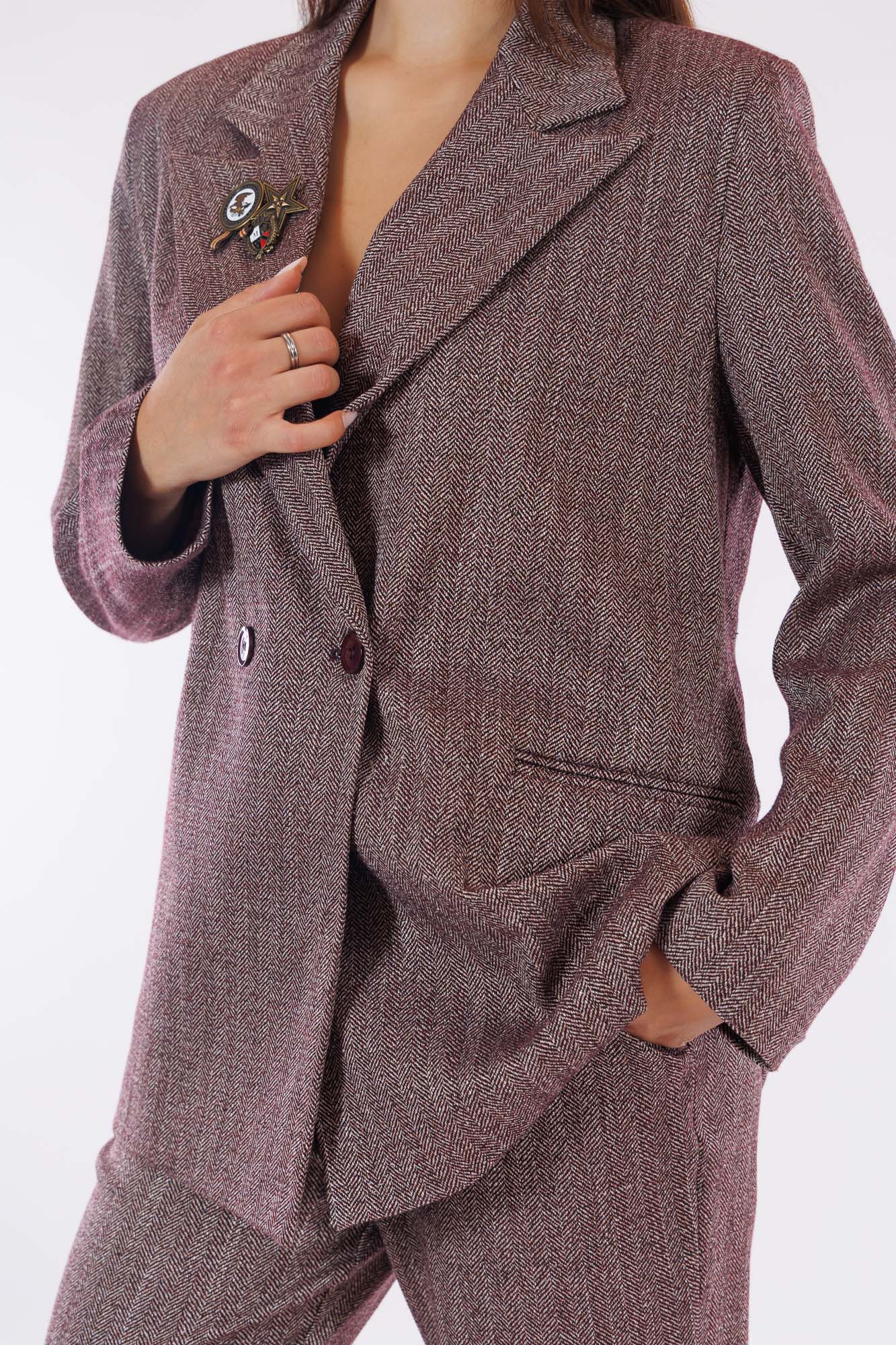 Tailleur over spinato