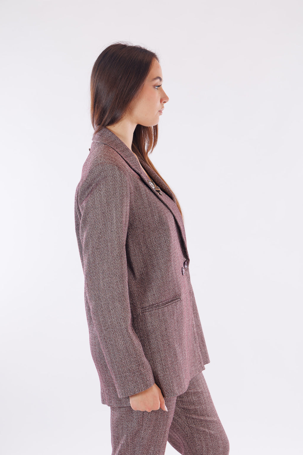Tailleur over spinato
