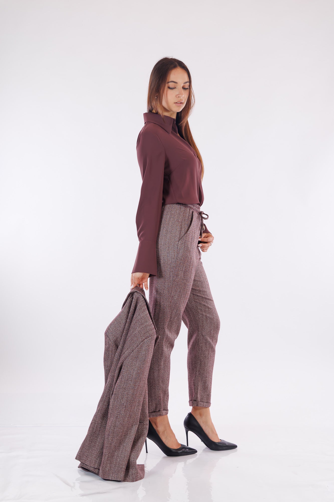 Tailleur over spinato