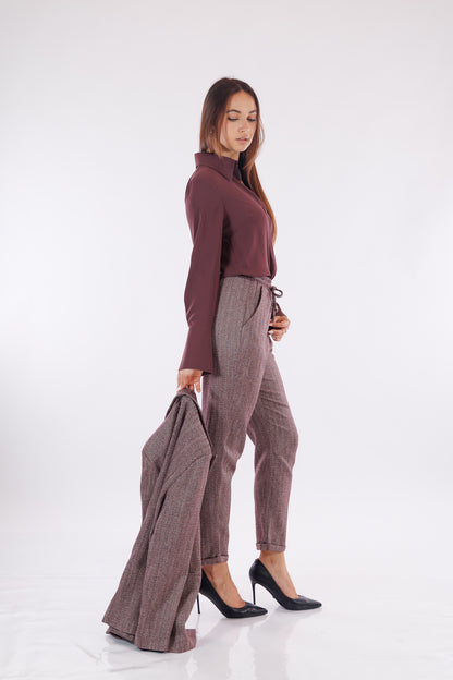 Tailleur over spinato