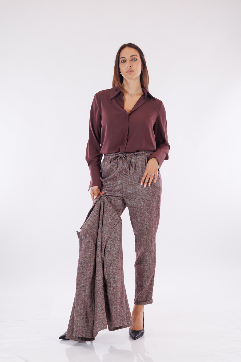 Tailleur over spinato