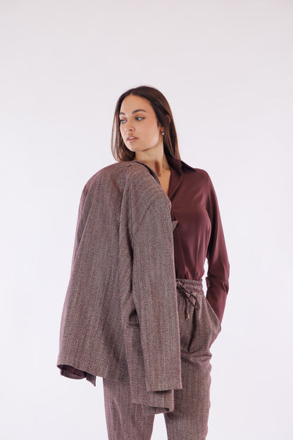 Tailleur over spinato