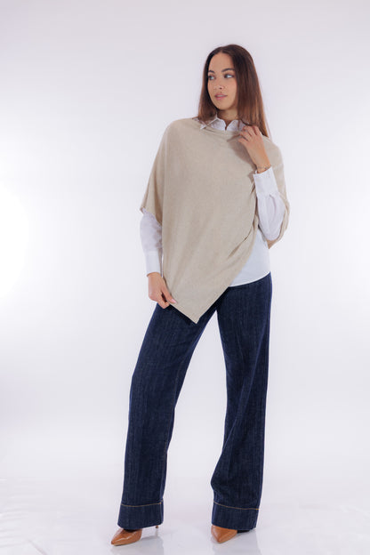 Poncho m. cashmere