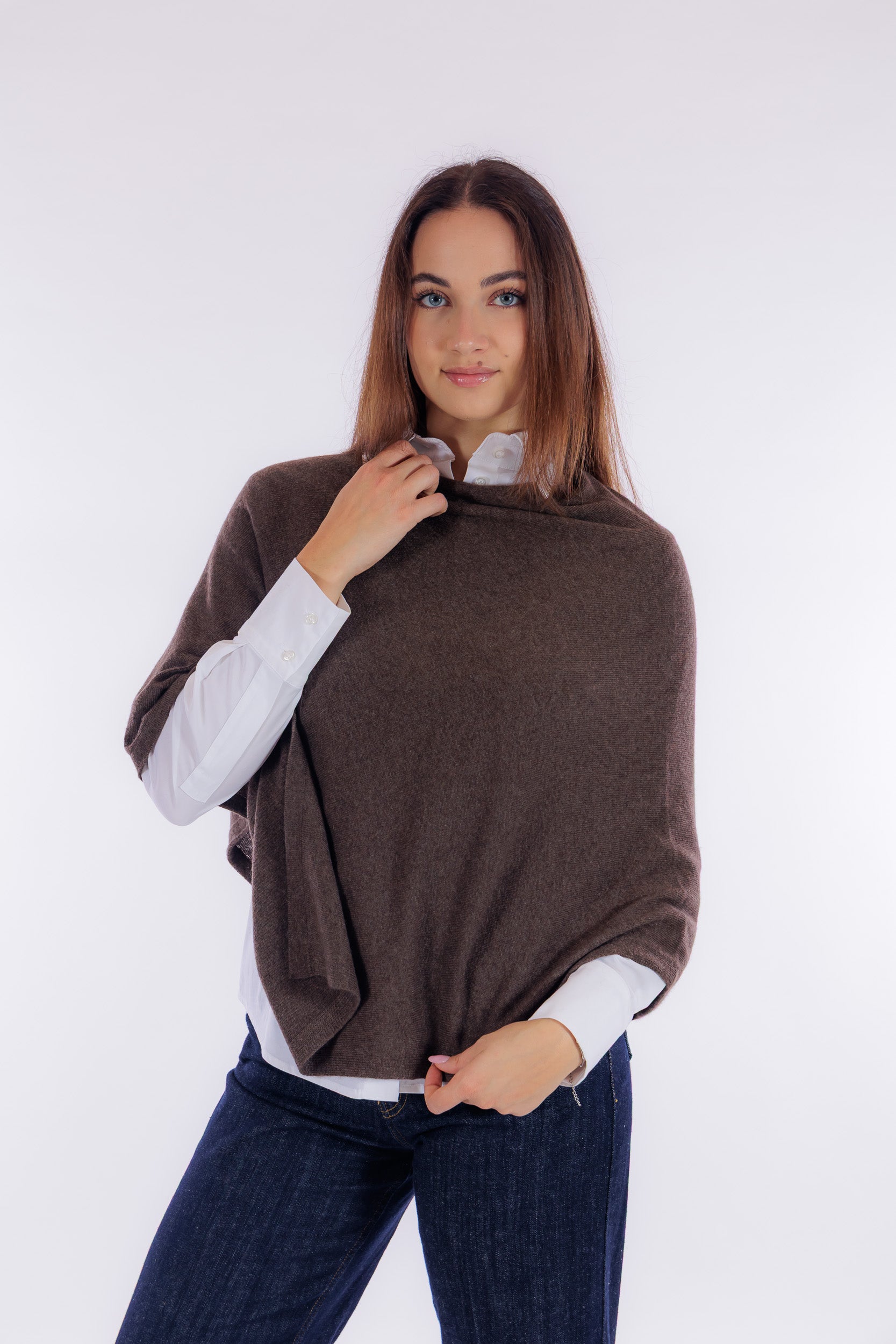 Poncho m. cashmere