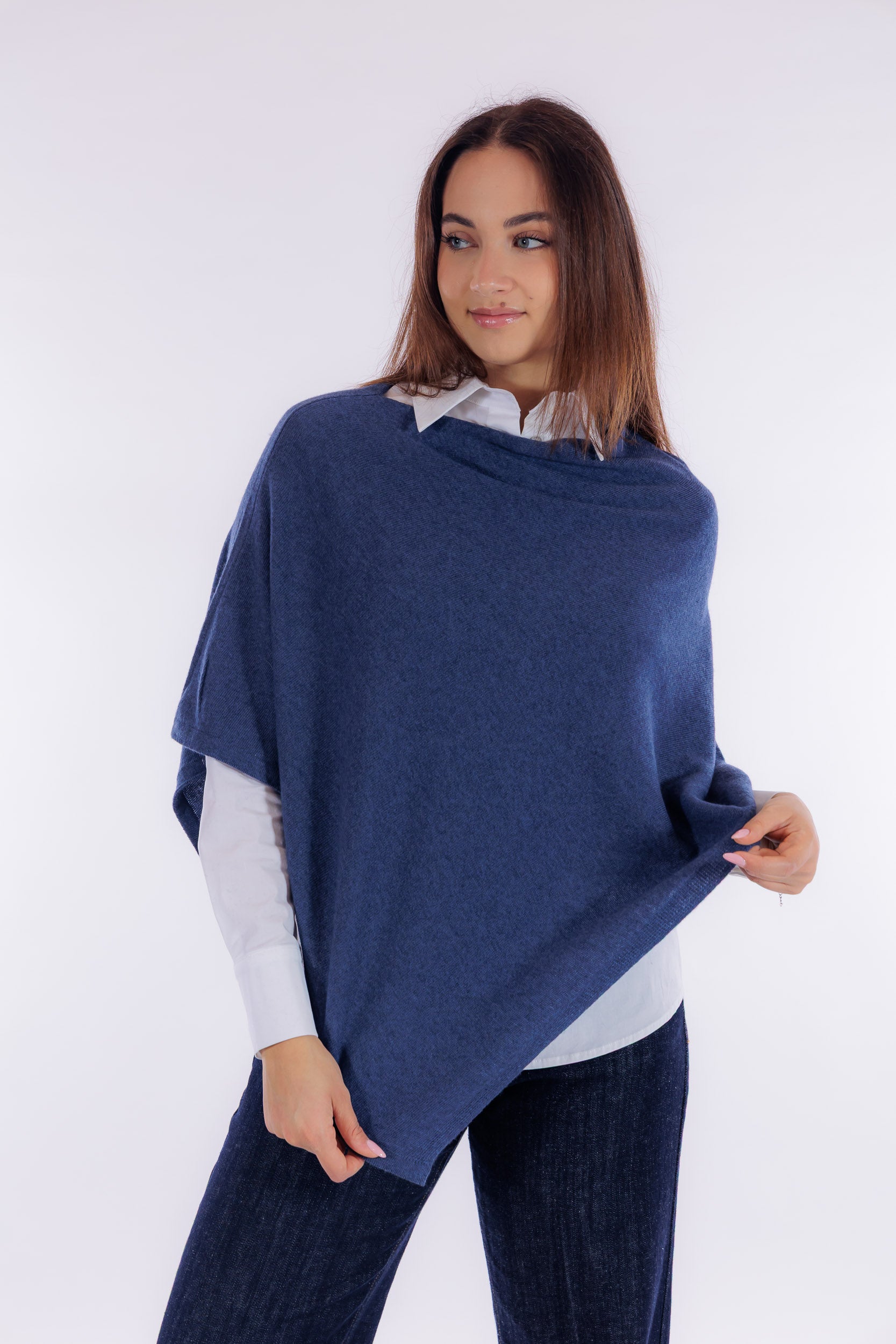 Poncho m. cashmere