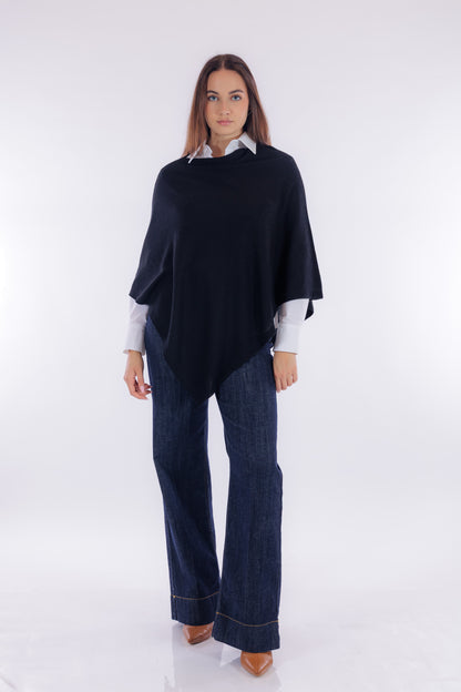 Poncho m. cashmere