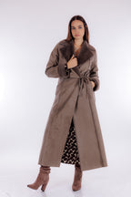 Cappotto lungo eco montone