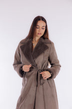 Cappotto lungo eco montone