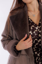 Cappotto lungo eco montone