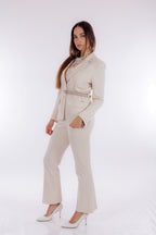 Pantalone flare elastico