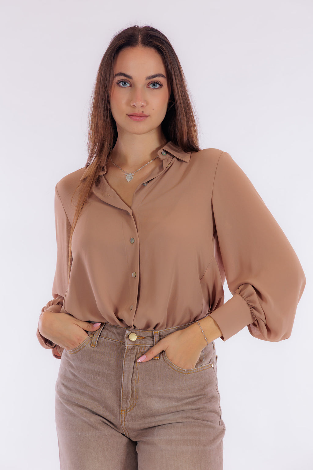 Camicia maniche sbuffo