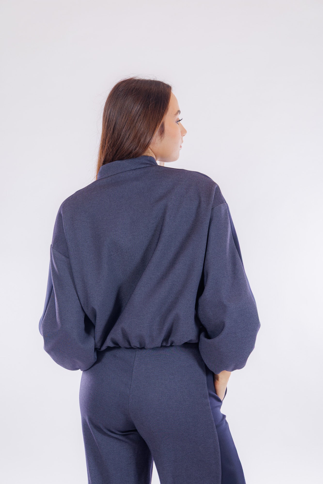 Completo bomber pantalone palazzo