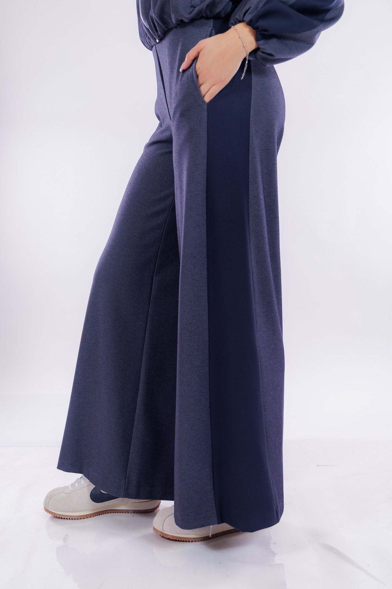 Completo bomber pantalone palazzo