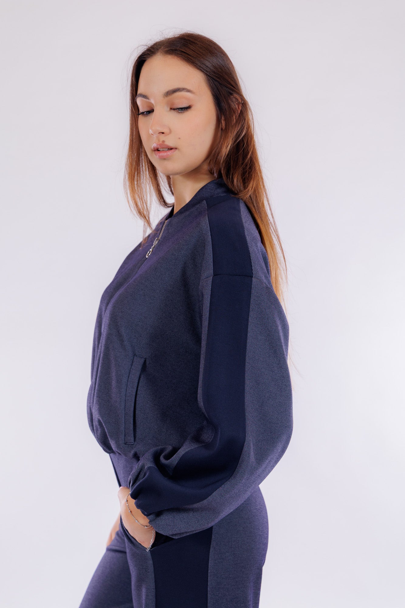 Completo bomber pantalone palazzo