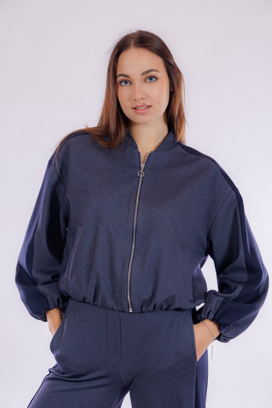 Completo bomber pantalone palazzo