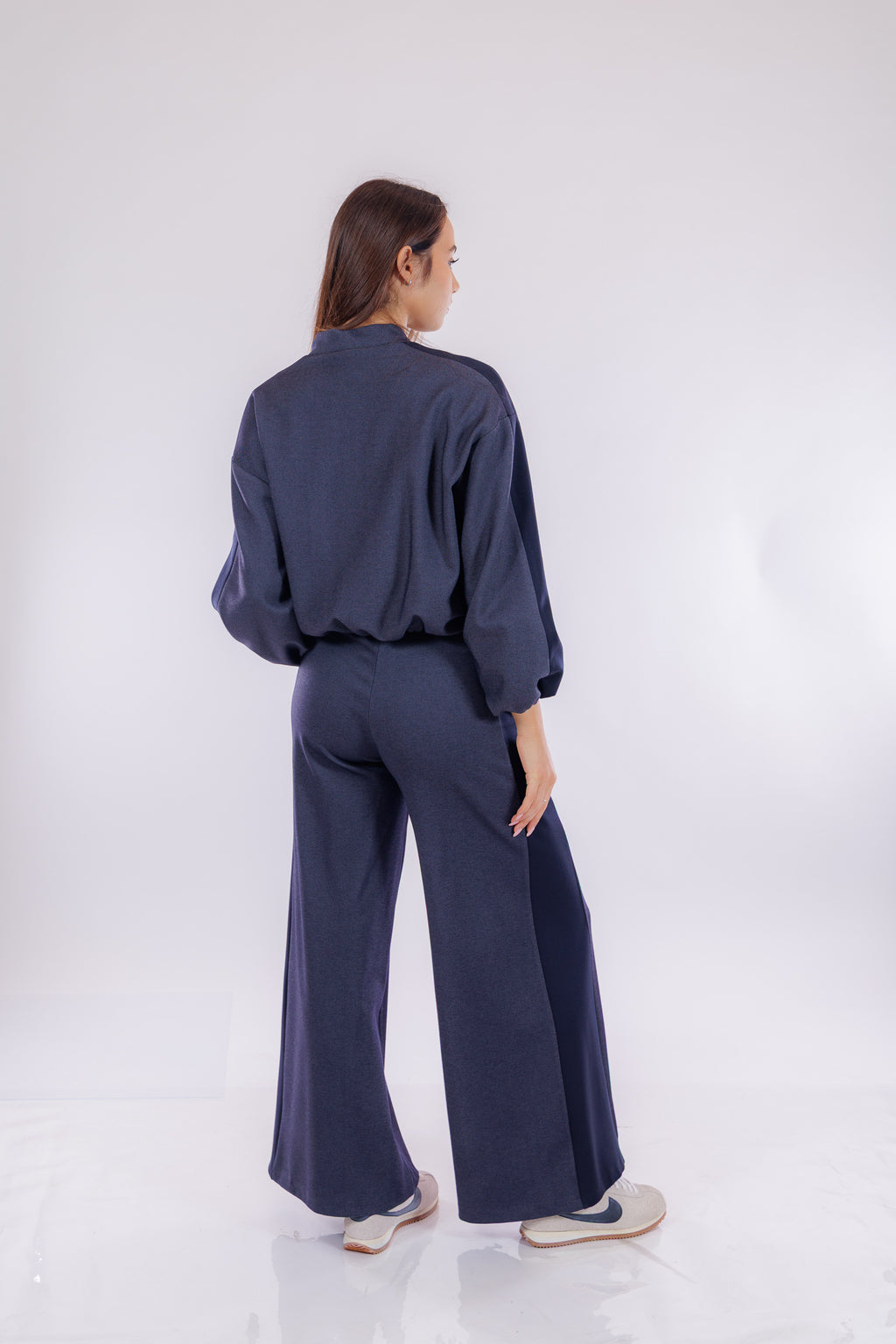 Completo bomber pantalone palazzo