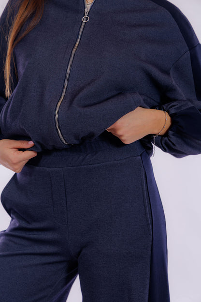 Completo bomber pantalone palazzo