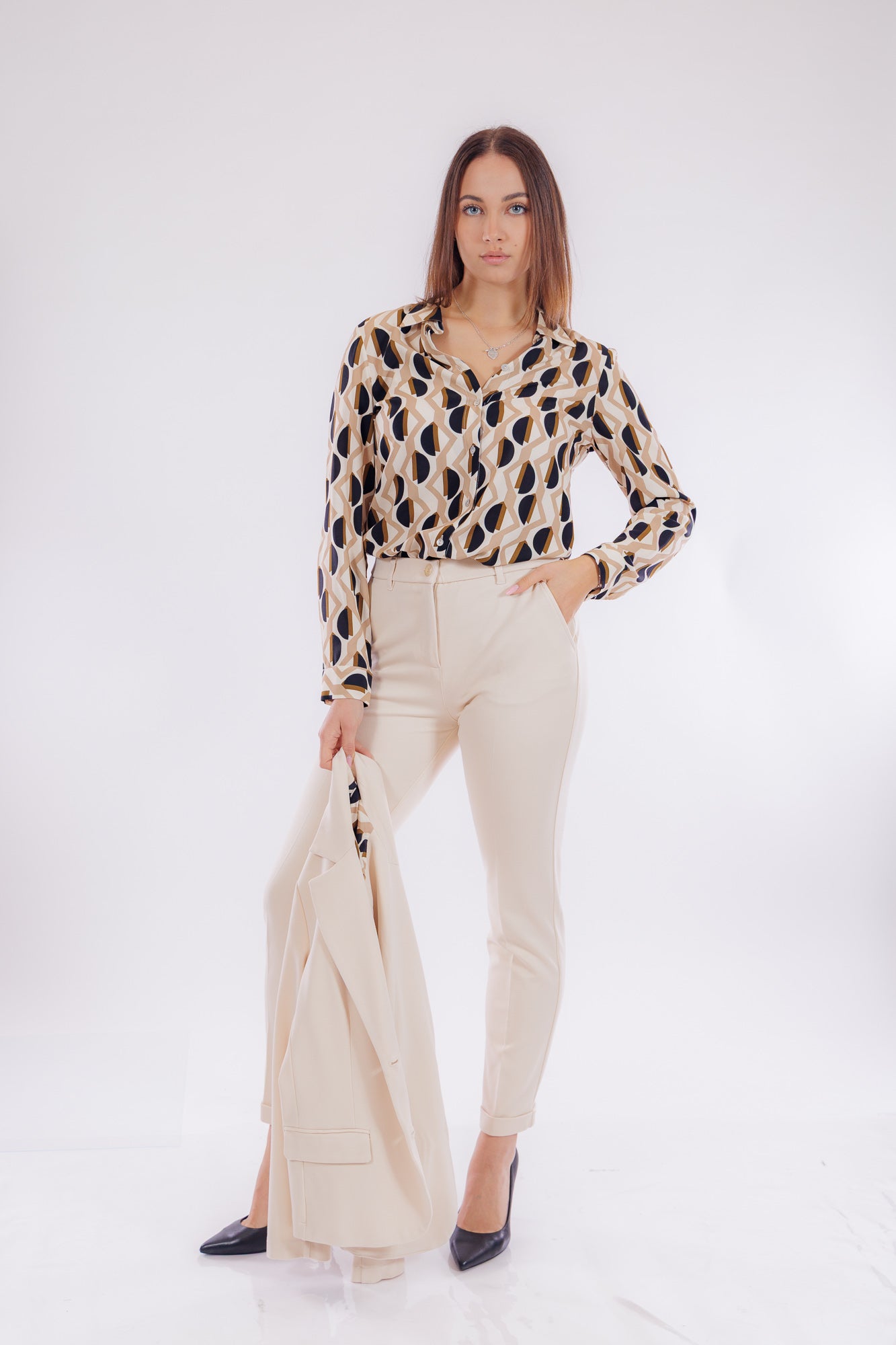 Pantalone chino risvolto