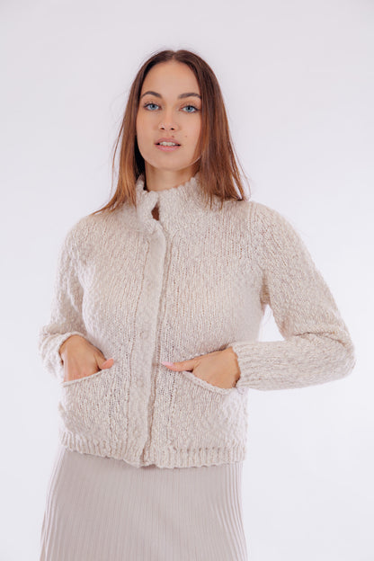 Giacca merinos bouclè