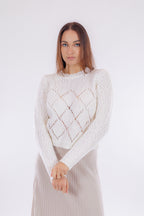 Maglia punzonata a rombi