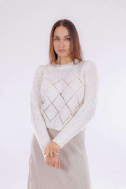 Maglia punzonata a rombi