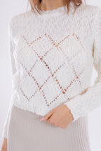 Maglia punzonata a rombi