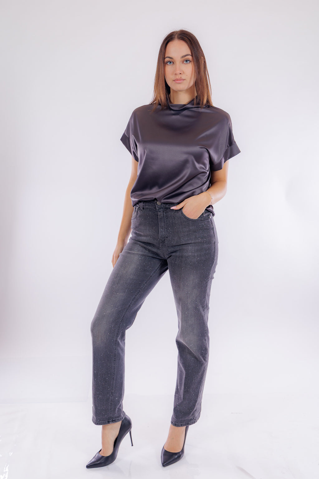 Jeans regular glitter