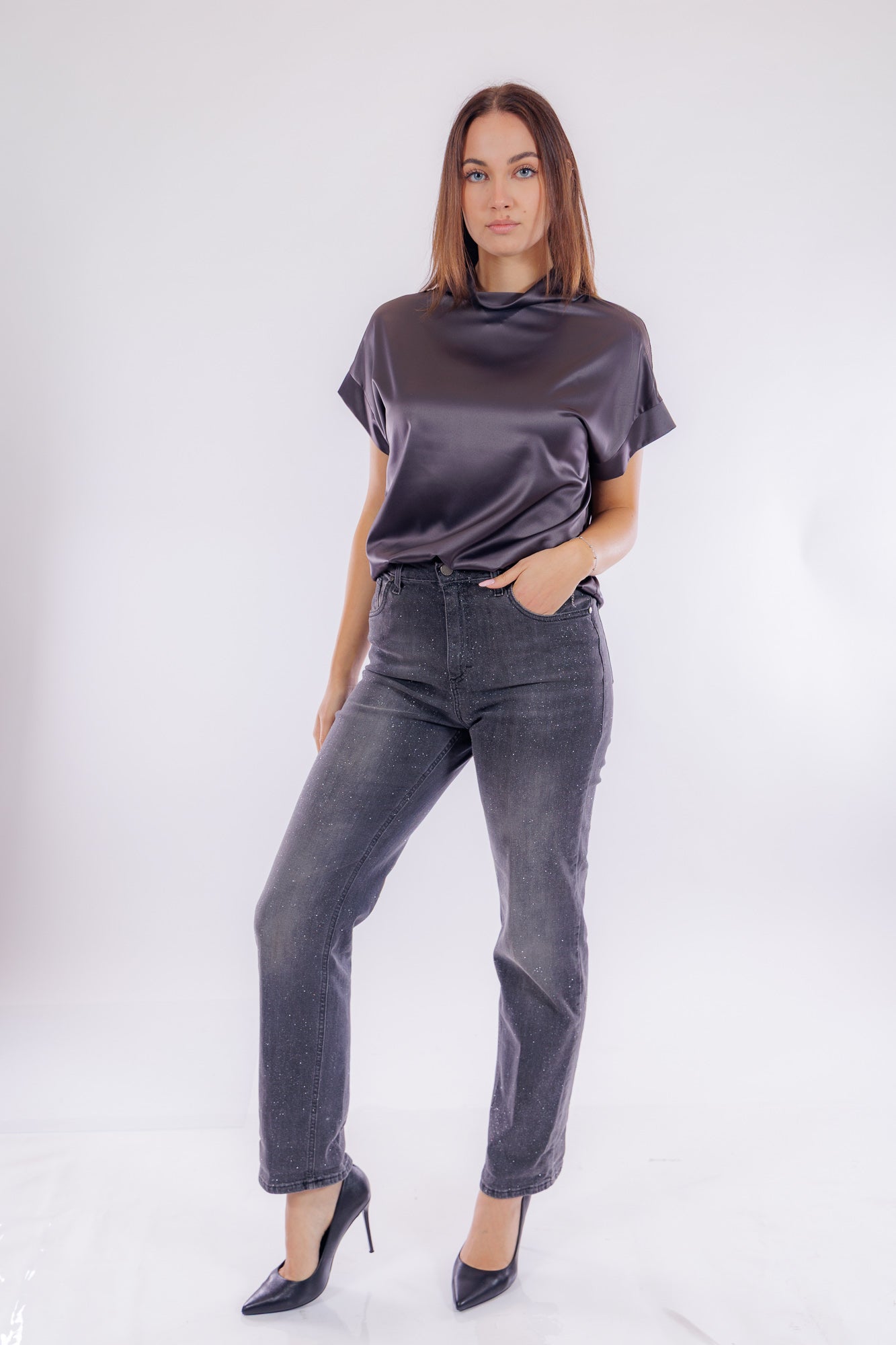 Jeans regular glitter