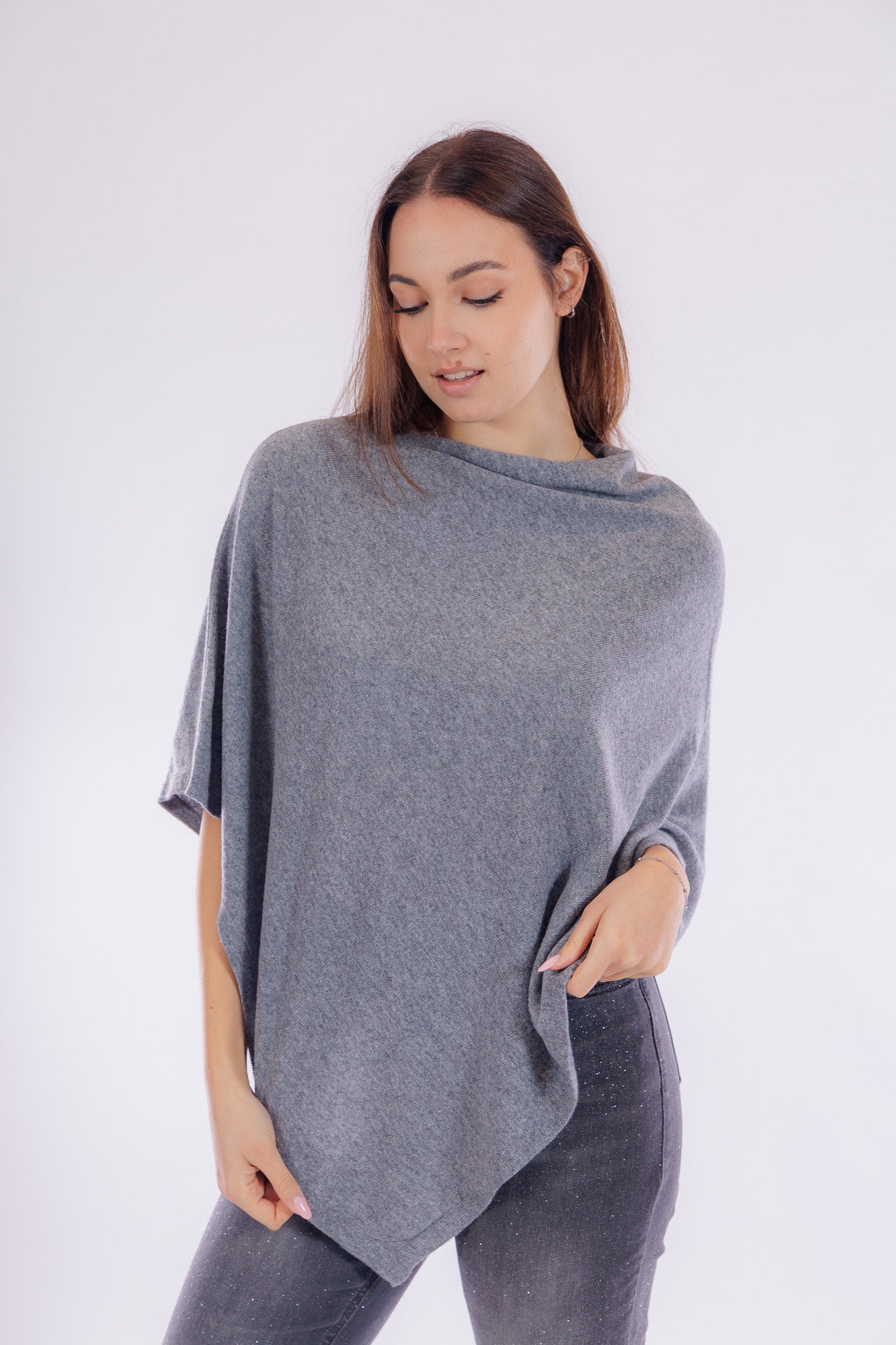Poncho m. cashmere