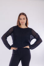 Maglia maniche trasparenti