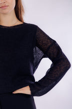 Maglia maniche trasparenti