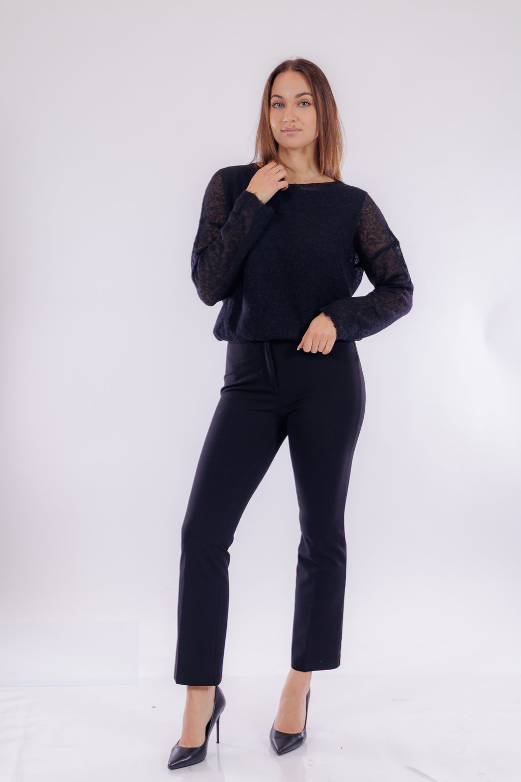 Maglia maniche trasparenti