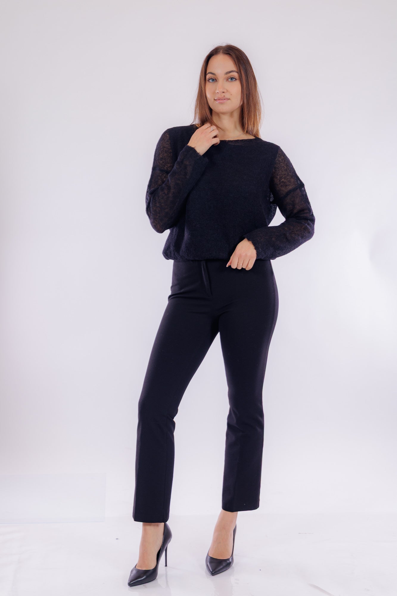 Maglia maniche trasparenti