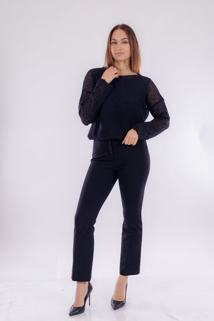 Maglia maniche trasparenti