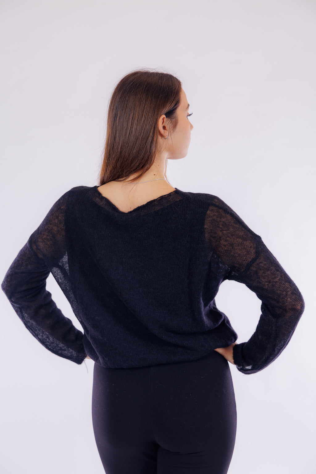 Maglia maniche trasparenti