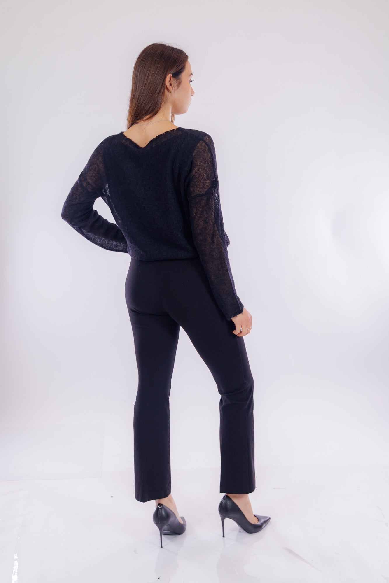 Maglia maniche trasparenti