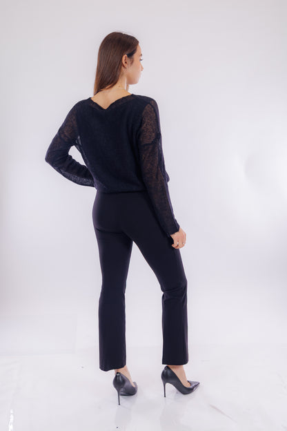 Maglia maniche trasparenti