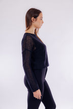 Maglia maniche trasparenti