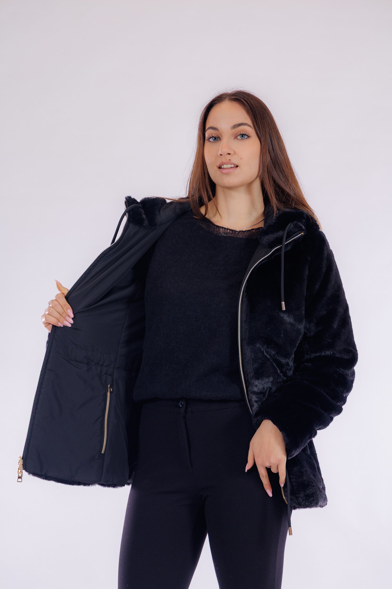 Eco pelliccia doulbe face