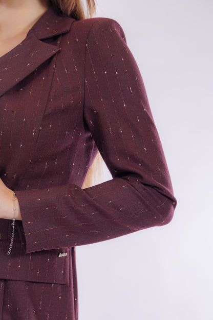 Abito doppiopetto gessato lurex