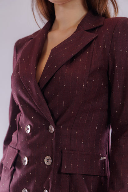 Abito doppiopetto gessato lurex