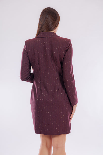 Abito doppiopetto gessato lurex