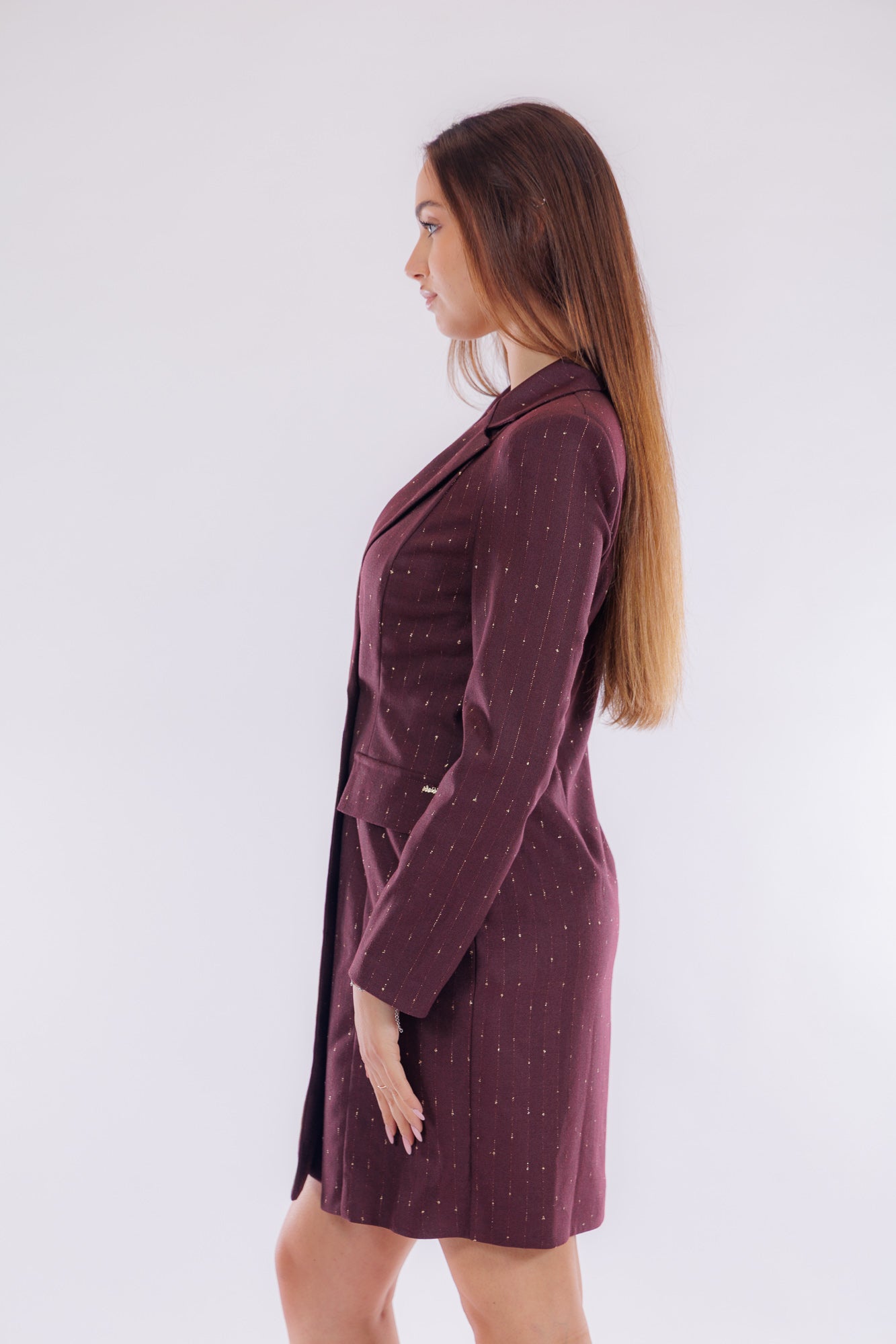 Abito doppiopetto gessato lurex