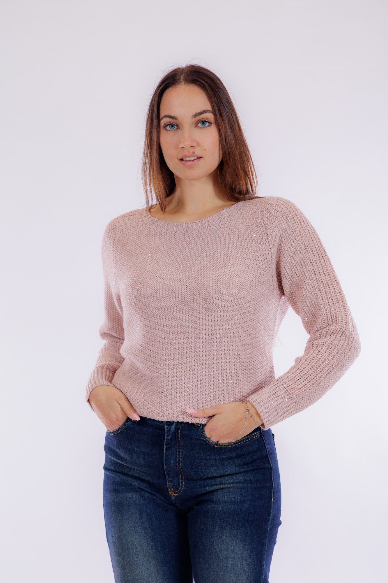 Maglia p.riso micro paillettes